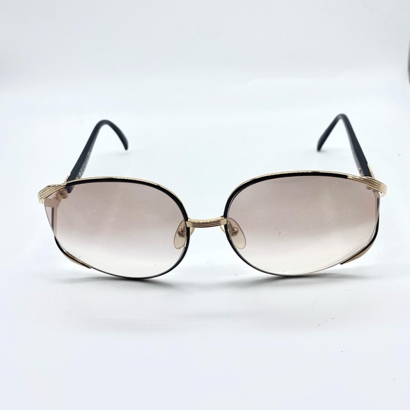 Christian Dior 80s 2250 Austria Vintage Gold Round Oversized Glasses - Picture 1 of 9